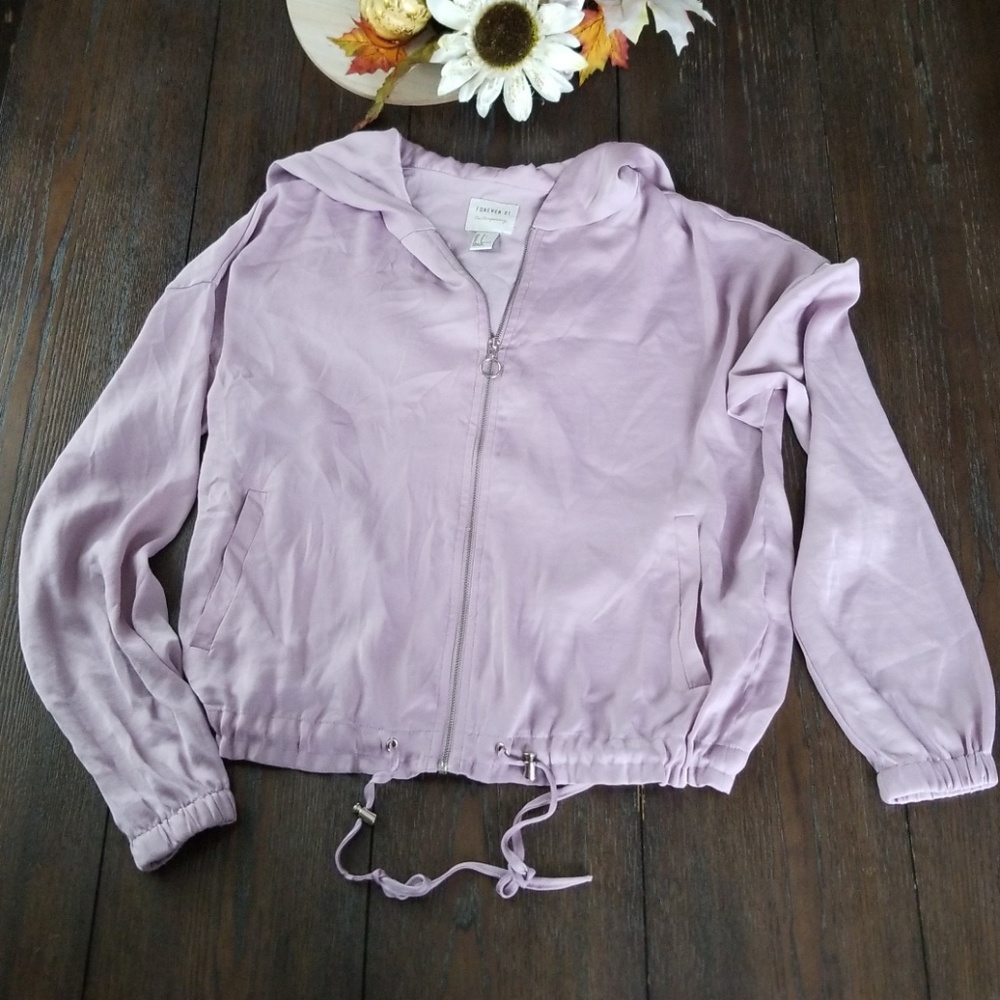 Forever 21 faux silk jacket